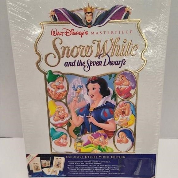 NEW Walt Disney's Masterpiece Snow White & the Seven Dwarfs Exclusive Deluxe VHS